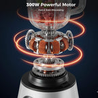 300W Food Processor With Blender & Dough Tool, 2 Speeds, Sharp Blades, Safety Lock - 1.5L Glass Jar - product type - NovaVisio