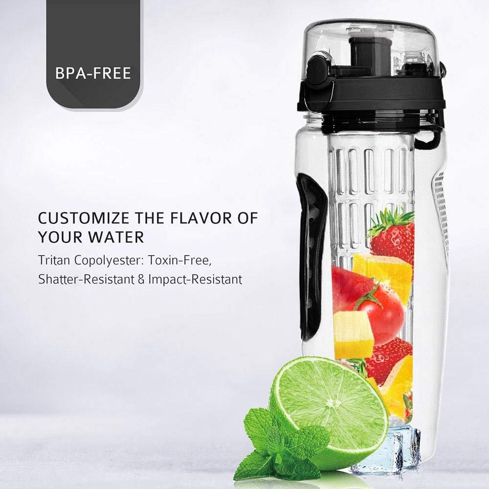 32oz Fruit Infuser Water Bottle - BPA Free Sport Infusion Bottle with Juice Shaker - product type - NovaVisio