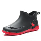 Stylish short-top men's rain boots, low-cut, non-slip and waterproof.