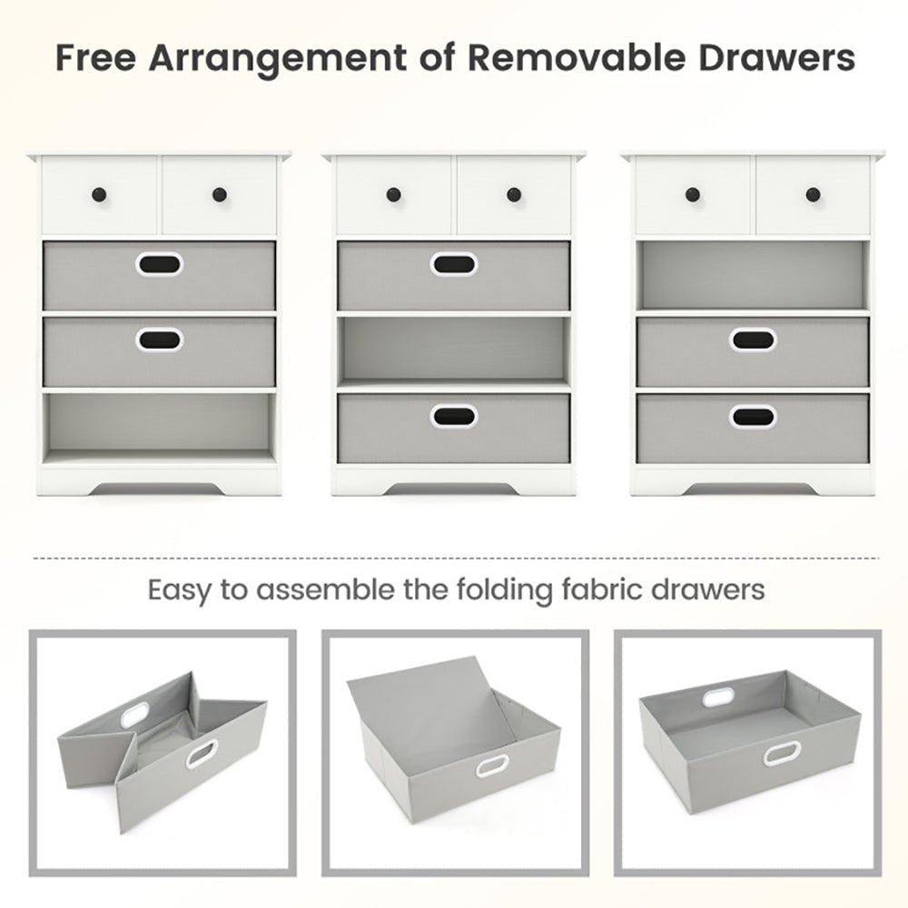 4 - Drawer Dresser - Modern Storage Organizer with Shelves - product type - NovaVisio
