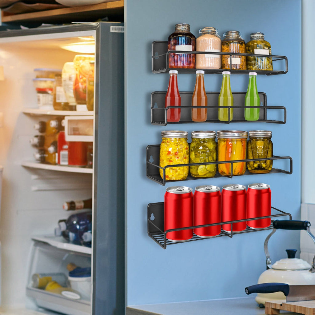 4 - Pack Magnetic Spice Rack Organizer - Fridge Storage Shelf for Kitchen Organization - product type - NovaVisio