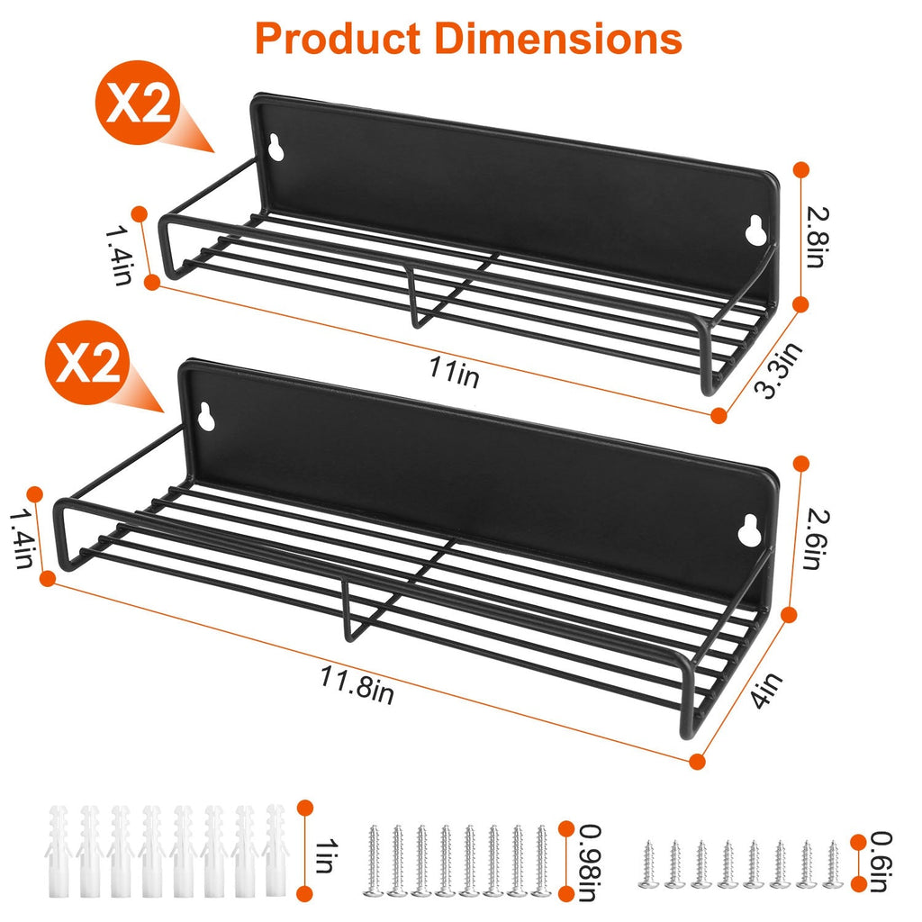 4 - Pack Magnetic Spice Rack Organizer - Fridge Storage Shelf for Kitchen Organization - product type - NovaVisio