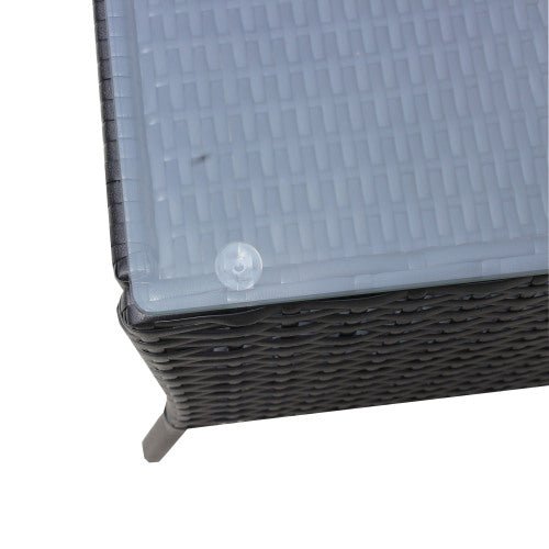 4 PC Rattan Patio Furniture Set Outdoor Patio Cushioned Seat Wicker Sofa Beige Cushion - product type - NovaVisio