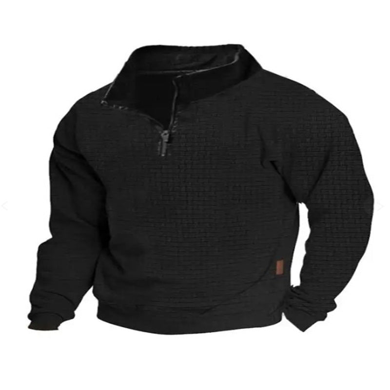 SpringAutumn European Men's Casual Stand-up Collar Long-sleeved Sweatshirt