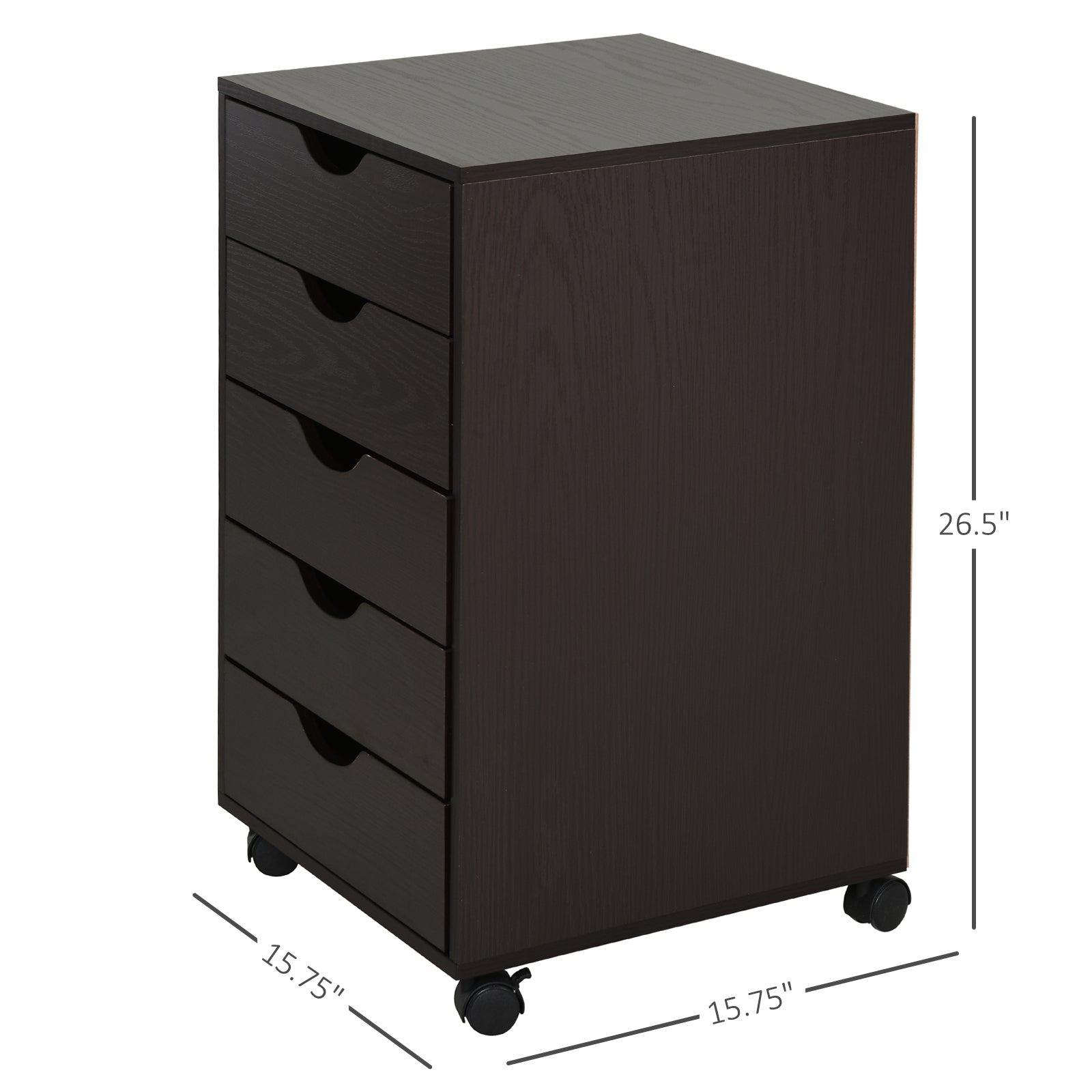 5 - Drawer File Cabinet - Nordic Style Rolling Organizer - product type - NovaVisio