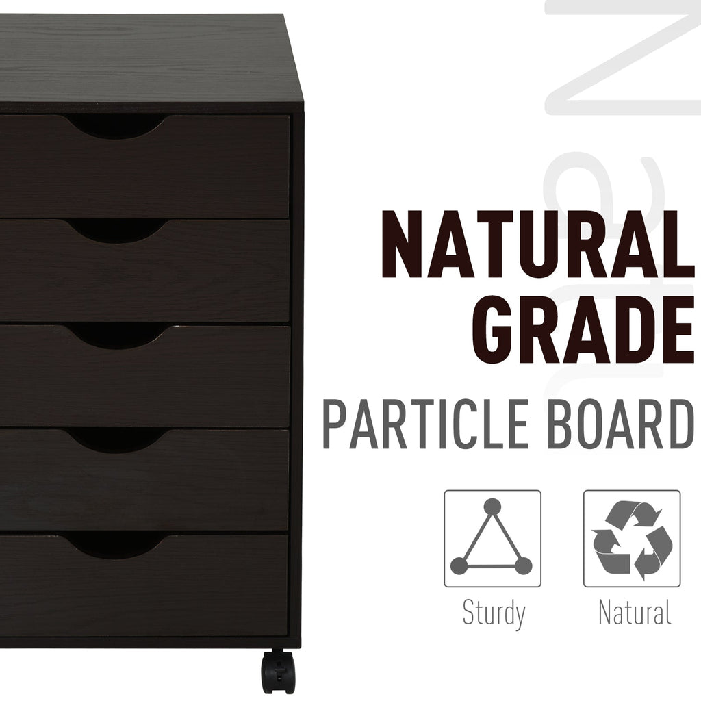 5 - Drawer File Cabinet - Nordic Style Rolling Organizer - product type - NovaVisio