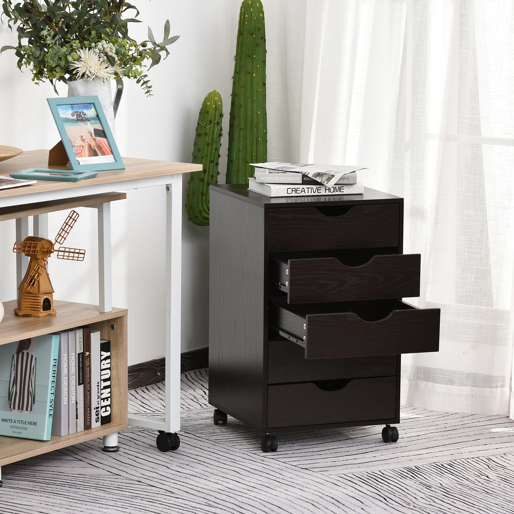 5 - Drawer File Cabinet - Nordic Style Rolling Organizer - product type - NovaVisio