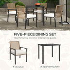 5 Pieces Outdoor Dining Set for 4 - product type - NovaVisio