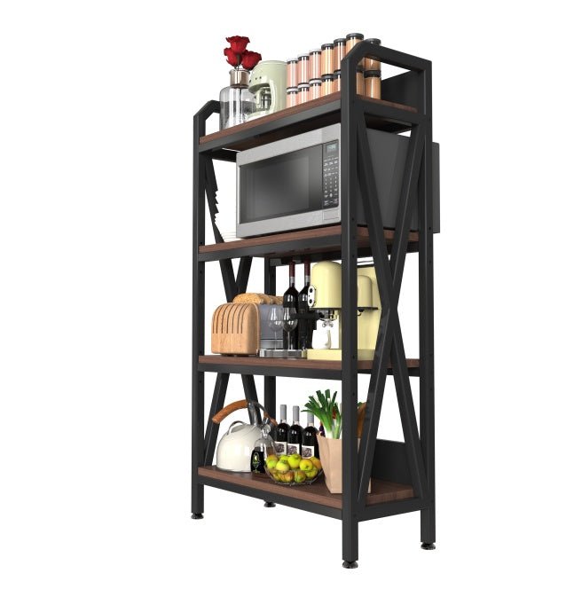 56'' Bakers Rack - 4 - Tier Metal & Wood Kitchen Storage Organizer - product type - NovaVisio