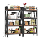 56.30'' Bakers Rack 4 - Level Storage Shelves Metal And Wooden Kitchen Shelves, Kitchen Organizers And Storage, For Garage, Pantry, Bathroom, Closet ,33.50'' Length - product type - NovaVisio