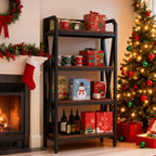 56.30'' Bakers Rack 4 - Level Storage Shelves Metal And Wooden Kitchen Shelves, Kitchen Organizers And Storage, For Garage, Pantry, Bathroom, Closet ,33.50'' Length - product type - NovaVisio