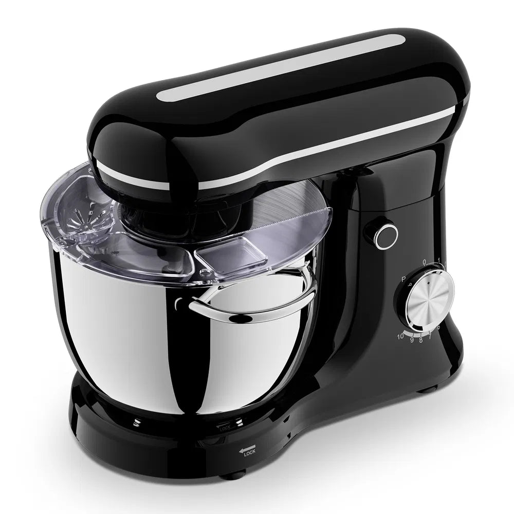 5L Electric Stand Mixer - 10 Speed Tilt - Head with Stainless Steel Bowl & Attachments | Black - product type - NovaVisio