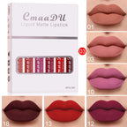 6 Boxes Of Matte Non - stick Cup Waterproof Lipstick Long Lasting Lip Gloss - product type - NovaVisio