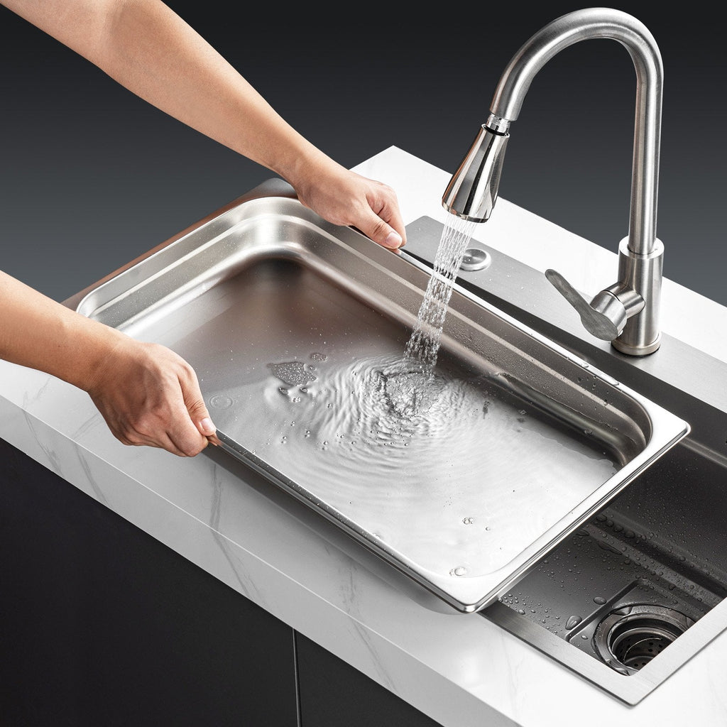 6 Pack Hotel Pans Full Size - 2.5" Deep Stainless Steel Steam Table Pans - product type - NovaVisio