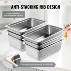 6 Pack Hotel Pans Full Size - 6" Deep Stainless Steel Steam Table Pans - product type - NovaVisio