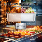 6 Pack Hotel Pans Full Size - 6" Deep Stainless Steel Steam Table Pans - product type - NovaVisio