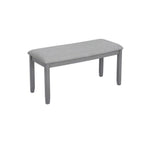 6 - Piece Kitchen Dining Set - Rectangular Wooden Table with 4 Chairs & Bench Gray - product type - NovaVisio
