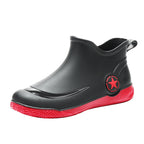 Stylish short-top men's rain boots, low-cut, non-slip and waterproof.