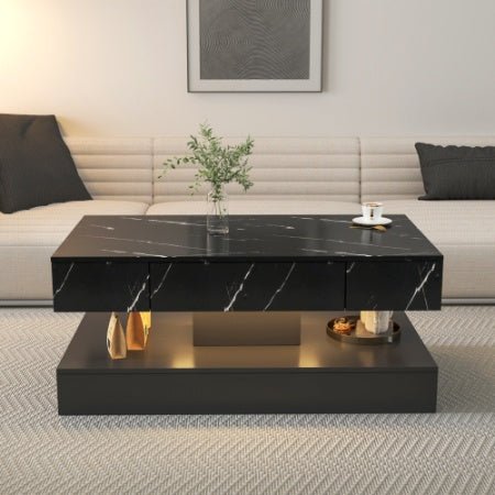 6.93IN High LED Coffee Table,Modern Coffee Table For Living Room,Living Room Tables,Large Living Room Furniture,LED Lights - product type - NovaVisio