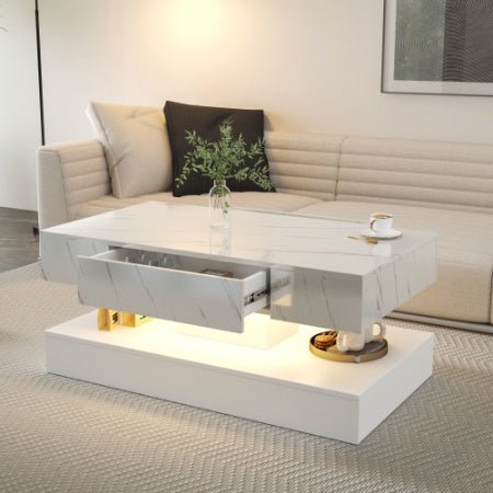 6.93IN High LED Coffee Table,Modern Coffee Table For Living Room,Living Room Tables,Large Living Room Furniture,LED Lights - product type - NovaVisio