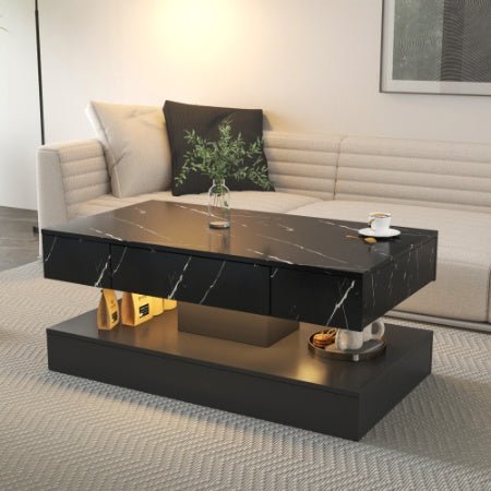 6.93IN High LED Coffee Table,Modern Coffee Table For Living Room,Living Room Tables,Large Living Room Furniture,LED Lights - product type - NovaVisio