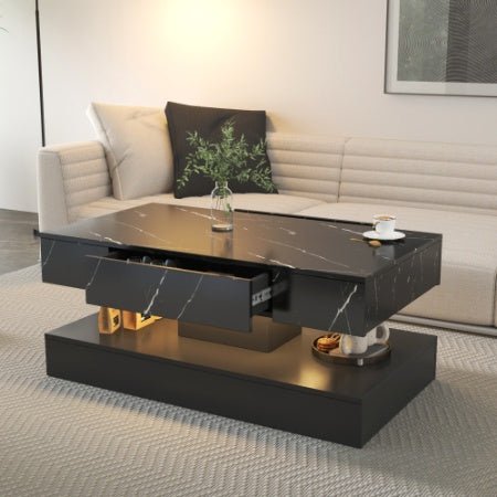 6.93IN High LED Coffee Table,Modern Coffee Table For Living Room,Living Room Tables,Large Living Room Furniture,LED Lights - product type - NovaVisio