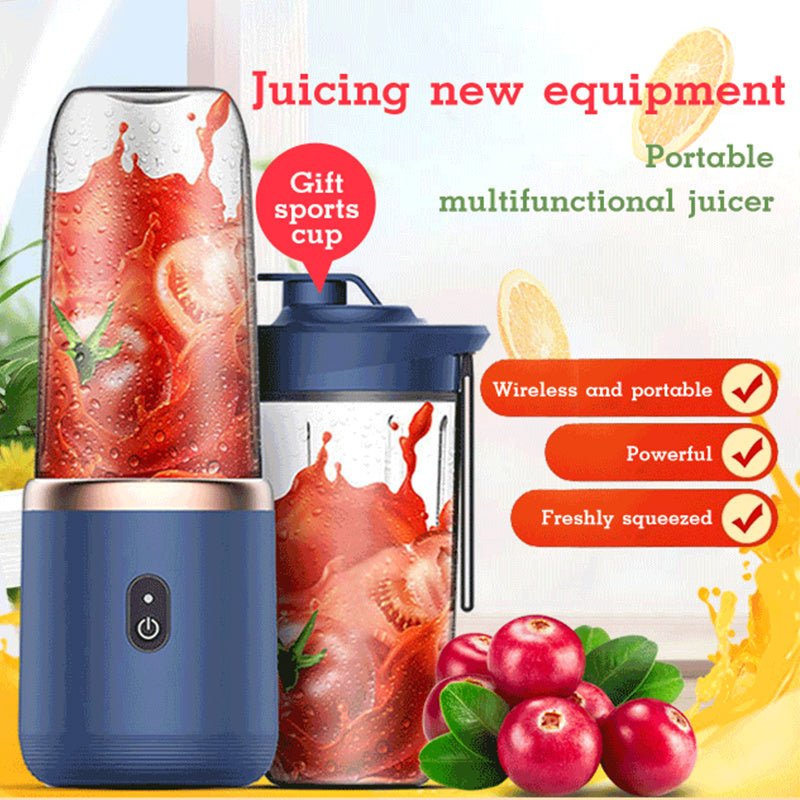 6blade Portable Blender Mini Juicer Cup Extractor Smoothie USB Charging Fruit Squeezer Blender Food Mixer Ice Crusher Portable Juicer Machine - product type - NovaVisio