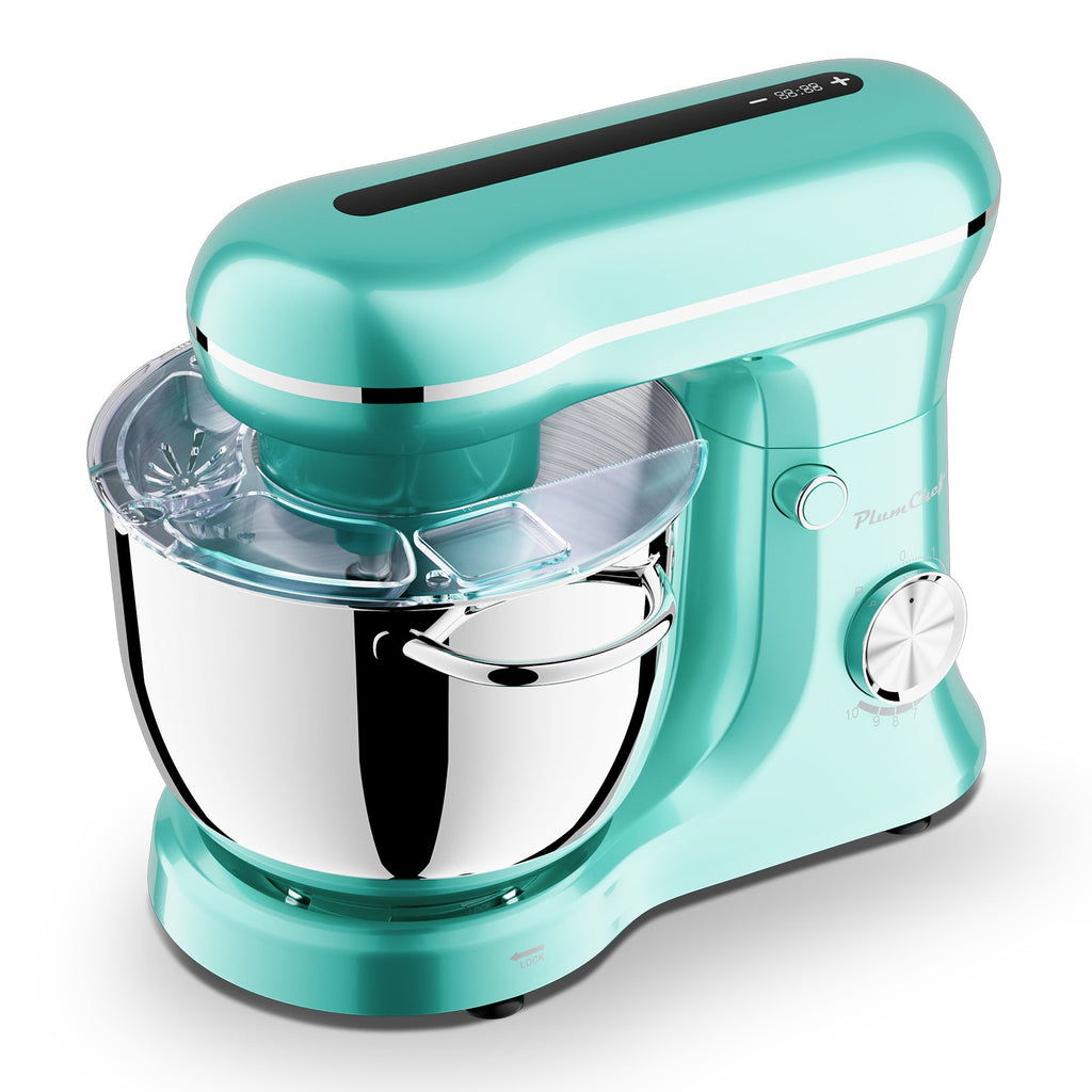 6QT & 5QT Dual Bowl Stand Mixer - 10 Speed Tilt - Head with Timer & Attachments | Blue - product type - NovaVisio