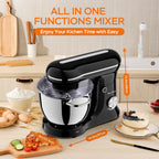 6QT Electric Stand Mixer - 10 Speed Tilt - Head with Stainless Steel Bowl & Attachments - product type - NovaVisio