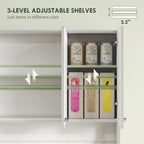 71" Kitchen Pantry Cabinet - Tall Storage Organizer with Shelves - product type - NovaVisio