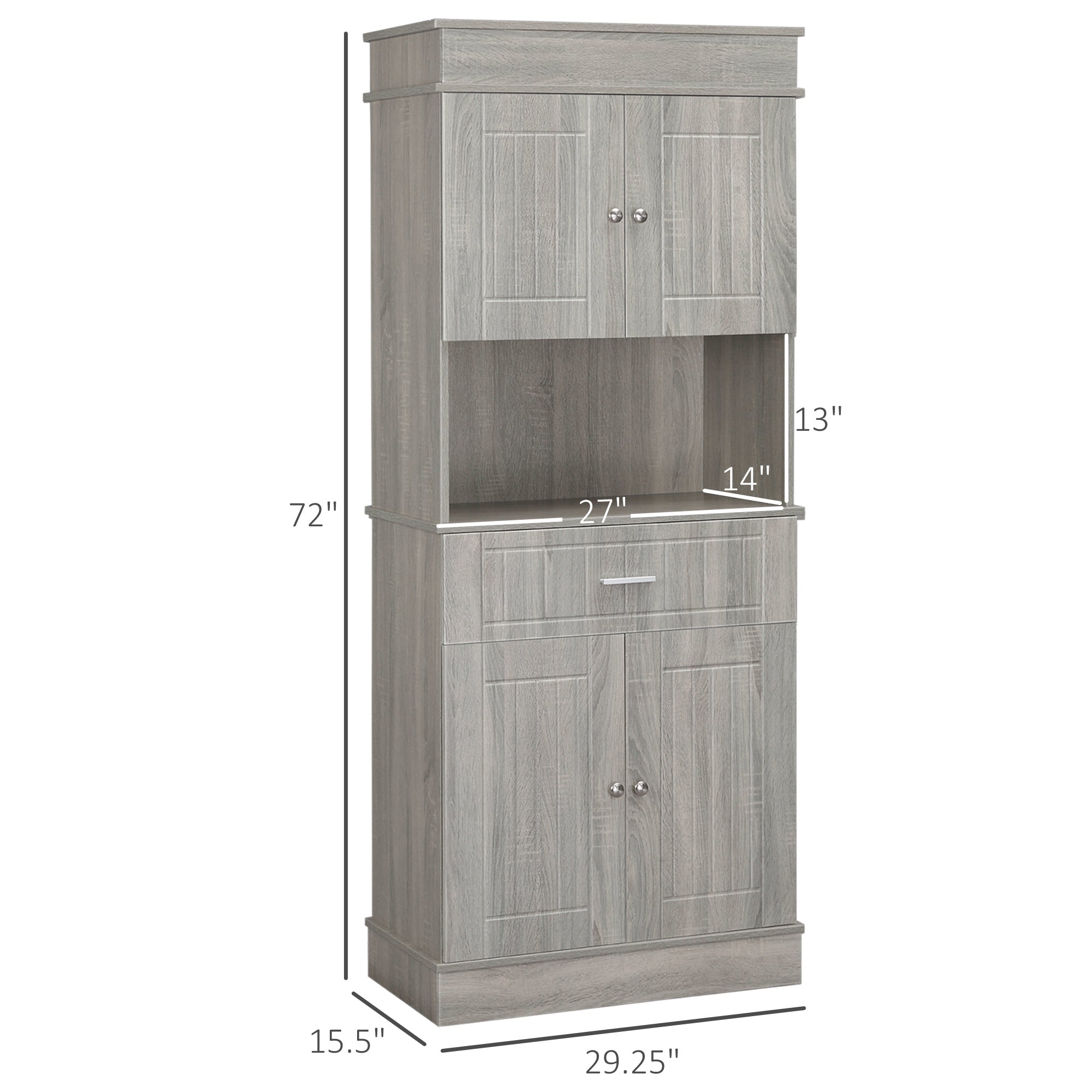 72" Kitchen Buffet with Hutch - Large Storage Cabinet for Dining Room & Kitchen - product type - NovaVisio