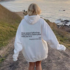 "Dear Person Behind Me" Inspirational Hoodie - Unisex Positive Message Sweatshirt