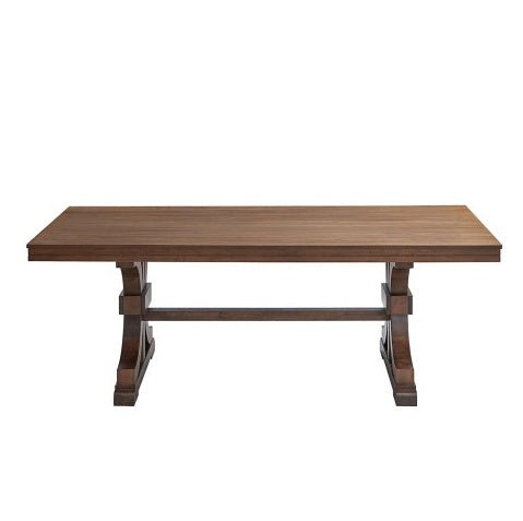 78.74" Rectangular Rubber Wood Dining Table for 6 - 8 - Mid - Century Modern Oak - product type - NovaVisio