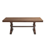 78.74" Rectangular Rubber Wood Dining Table for 6 - 8 - Mid - Century Modern Oak - product type - NovaVisio