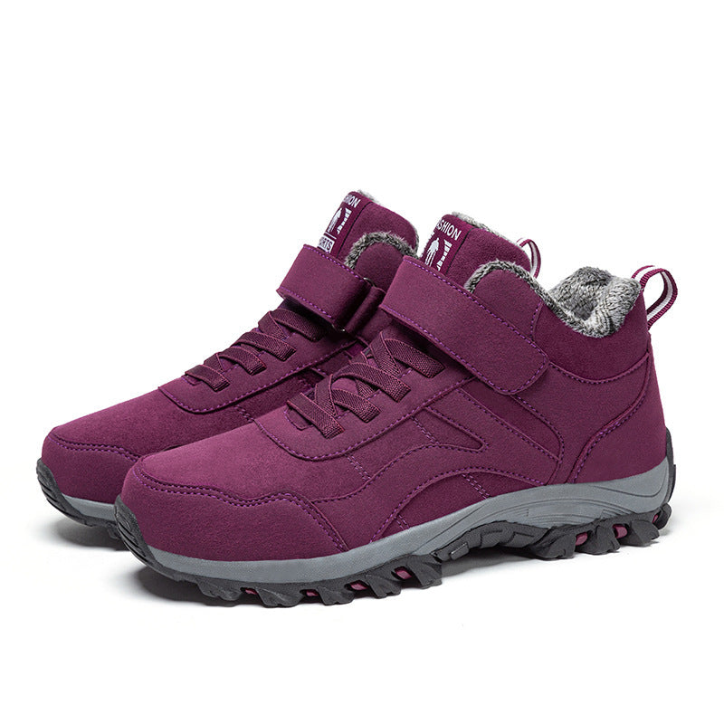Women's High-top Fleece-lined Walking Shoes