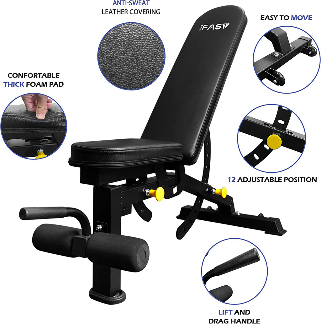 Adjustable Strength Training Bench Press Home Full Body Workout Foldable Weight Benches Gym Multi - functional Fitness Dumbbell Chair - product type - NovaVisio