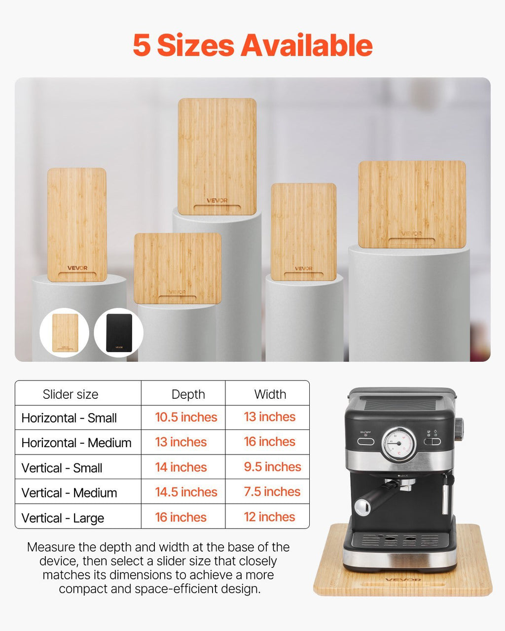 Appliance Slider 16 x 12 Inch - Kitchen Countertop Sliding Tray for Heavy Appliances - product type - NovaVisio