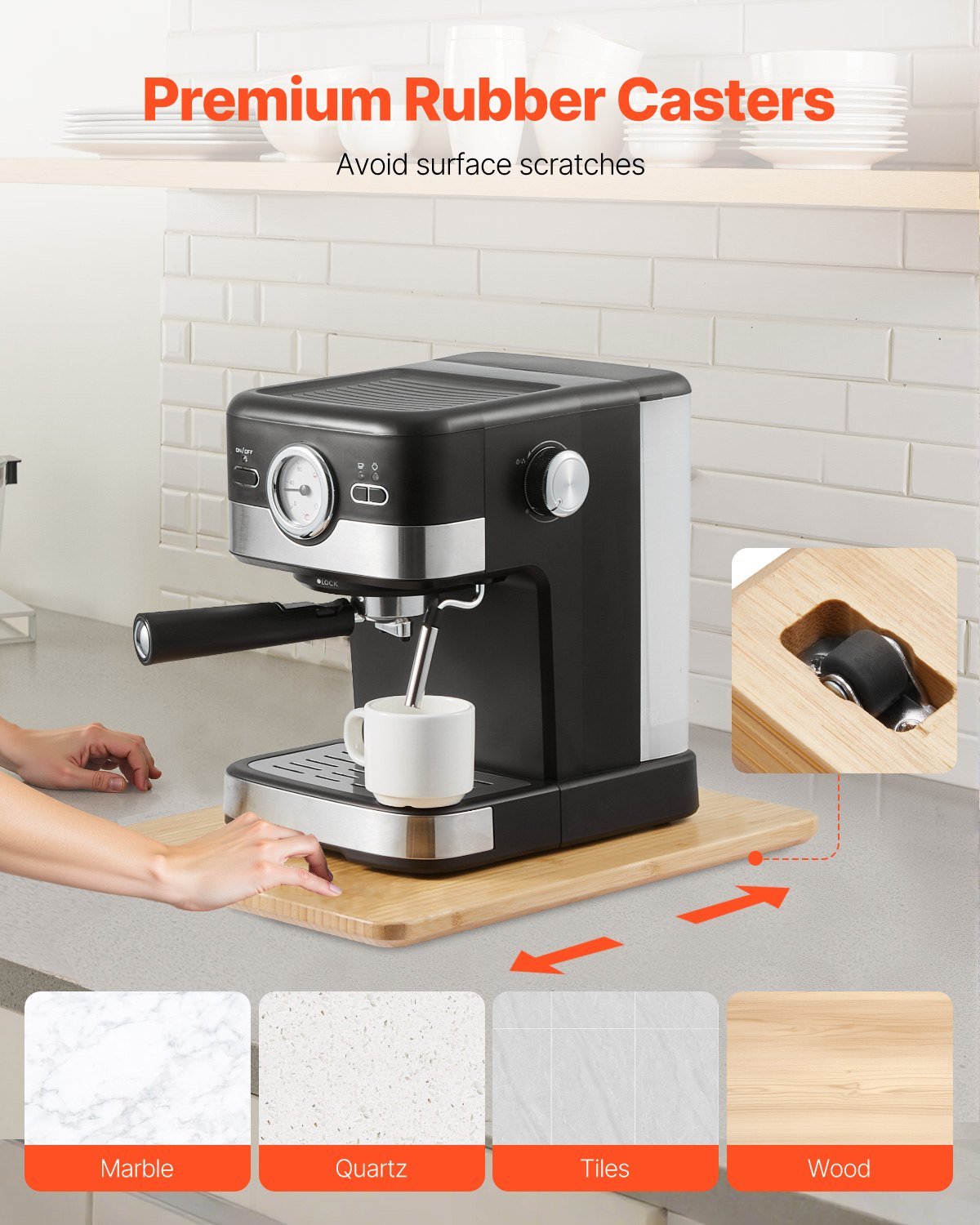 Appliance Slider 16 x 12 Inch - Kitchen Countertop Sliding Tray for Heavy Appliances - product type - NovaVisio