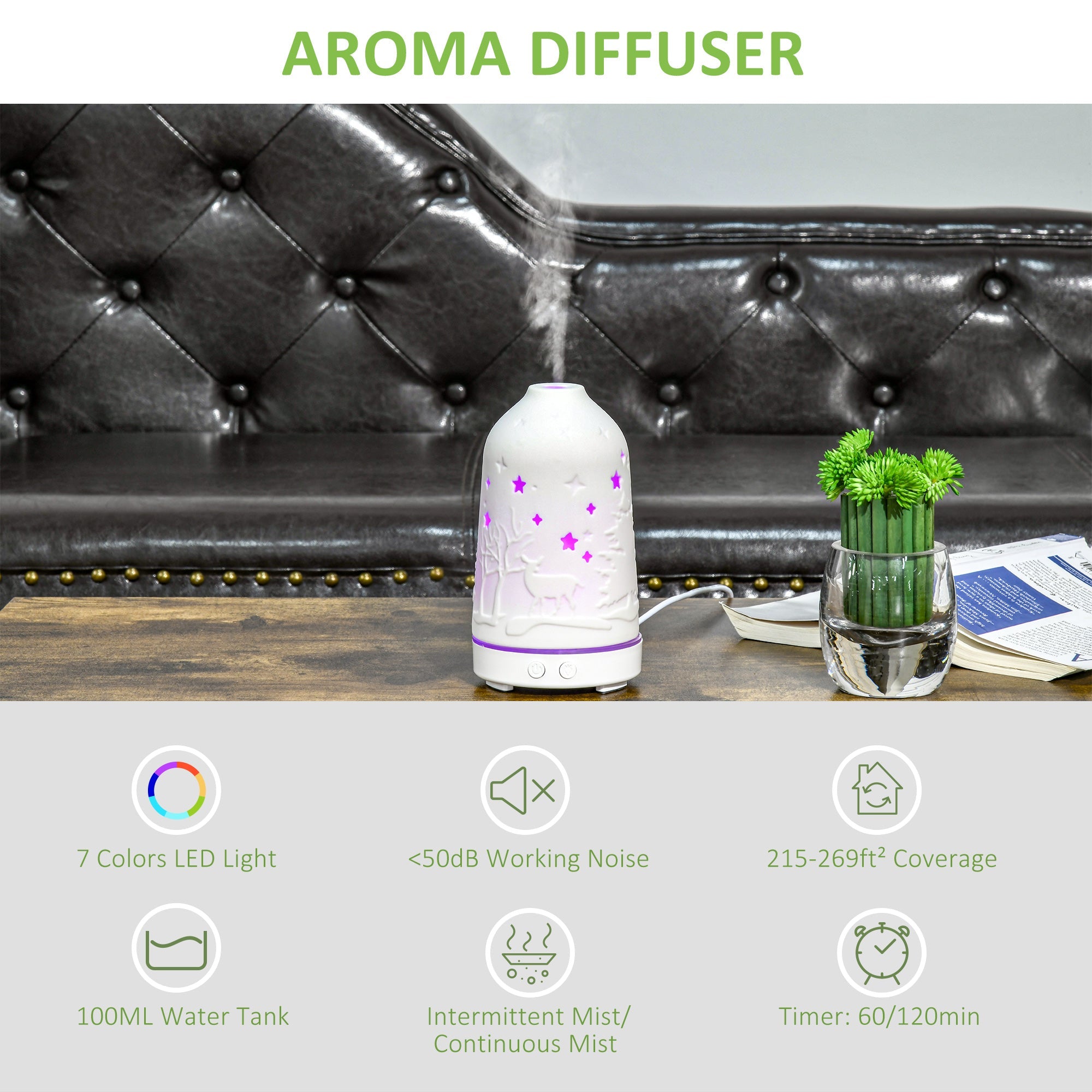 Aromatherapy Diffuser - 100ml Ultrasonic Essential Oil Diffuser - product type - NovaVisio
