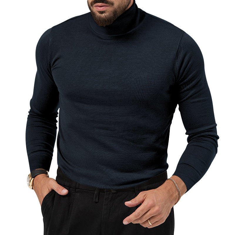 Autumn And Winter New High - elastic Turtleneck Knitted Cashmere Sweater Thickened Young Men's Warm Undercoat - product type - NovaVisio