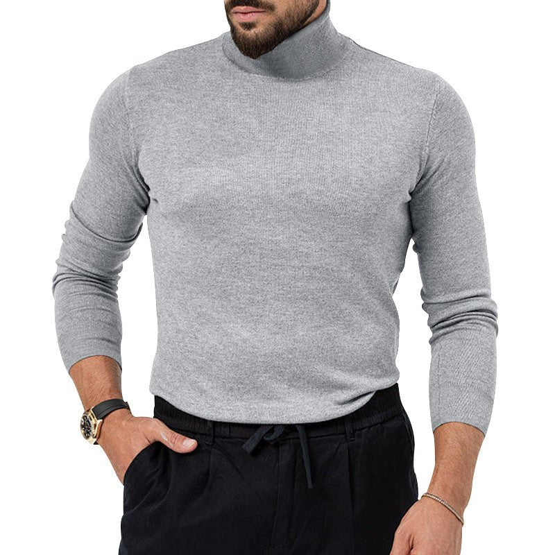 Autumn And Winter New High - elastic Turtleneck Knitted Cashmere Sweater Thickened Young Men's Warm Undercoat - product type - NovaVisio