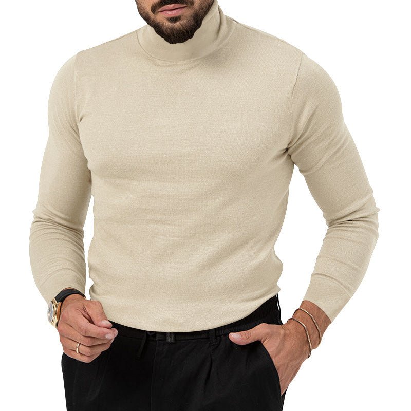 Autumn And Winter New High - elastic Turtleneck Knitted Cashmere Sweater Thickened Young Men's Warm Undercoat - product type - NovaVisio
