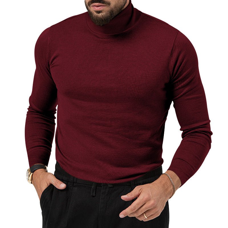 Autumn And Winter New High - elastic Turtleneck Knitted Cashmere Sweater Thickened Young Men's Warm Undercoat - product type - NovaVisio