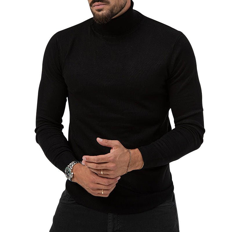 Autumn And Winter New High - elastic Turtleneck Knitted Cashmere Sweater Thickened Young Men's Warm Undercoat - product type - NovaVisio