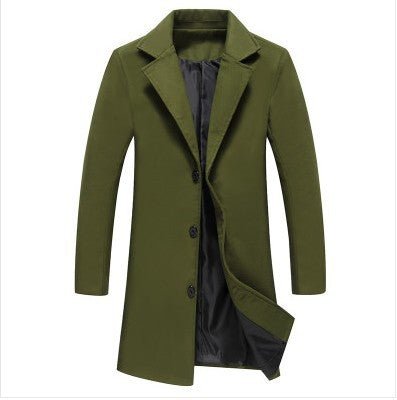 Autumn And Winter New Mens Solid Color Casual Business Woolen Coats - product type - NovaVisio