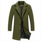 Autumn And Winter New Mens Solid Color Casual Business Woolen Coats - product type - NovaVisio