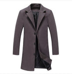 Autumn And Winter New Mens Solid Color Casual Business Woolen Coats - product type - NovaVisio