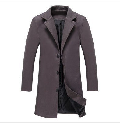 Autumn And Winter New Mens Solid Color Casual Business Woolen Coats - product type - NovaVisio