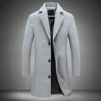 Autumn And Winter New Mens Solid Color Casual Business Woolen Coats - product type - NovaVisio
