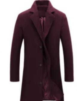 Autumn And Winter New Mens Solid Color Casual Business Woolen Coats - product type - NovaVisio